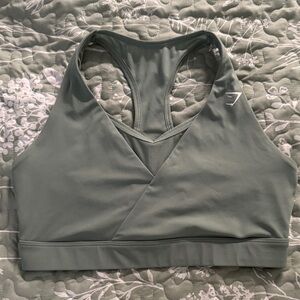 Gymshark Sage Green Wrap Sports Bra